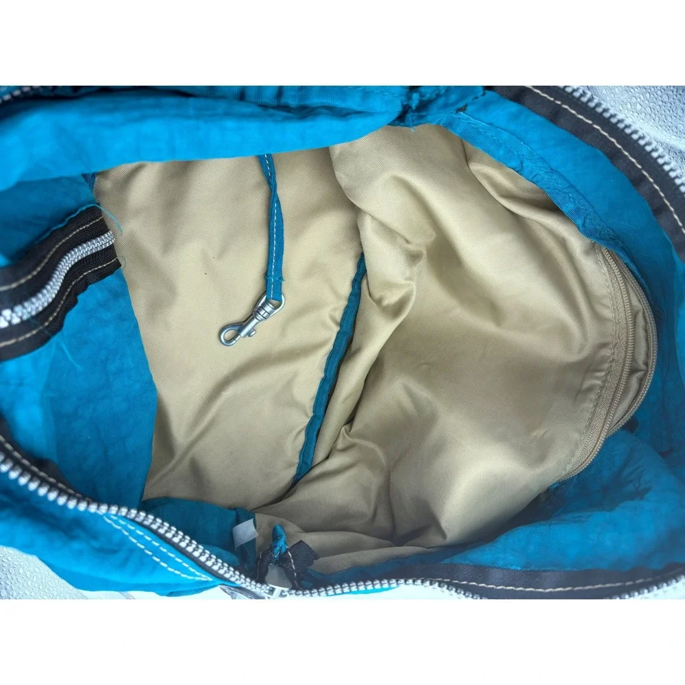 Kipling Shadow Effect Sling Backpack Teal Blue Nylon One Strap Shoulder Bag